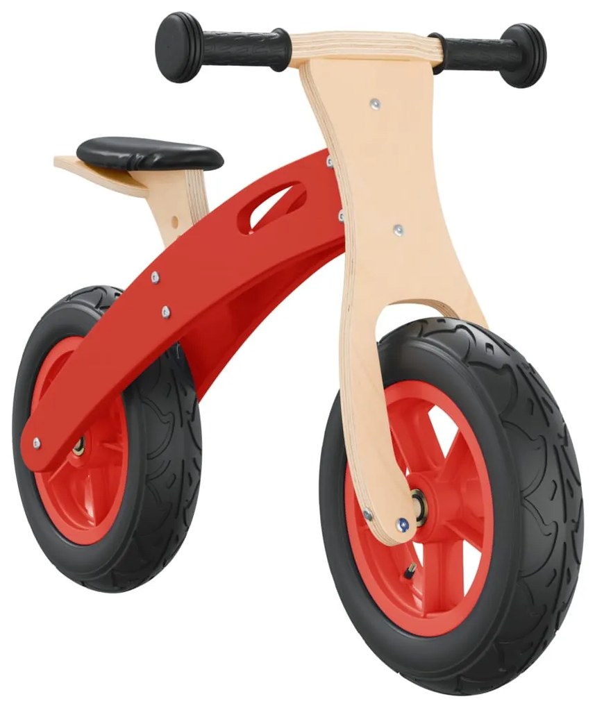 Bicicletta Senza Pedali per Bambini con Pneumatici Aria, Rossa