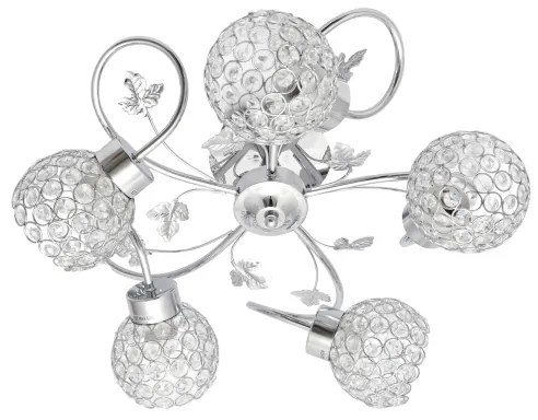 Lampadario a plafone SOPHIA 5xE27/15W/230V cromo lucido/limpido