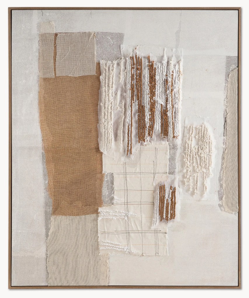 Quadro su tela fatto a mano con cornice in legno Guyana