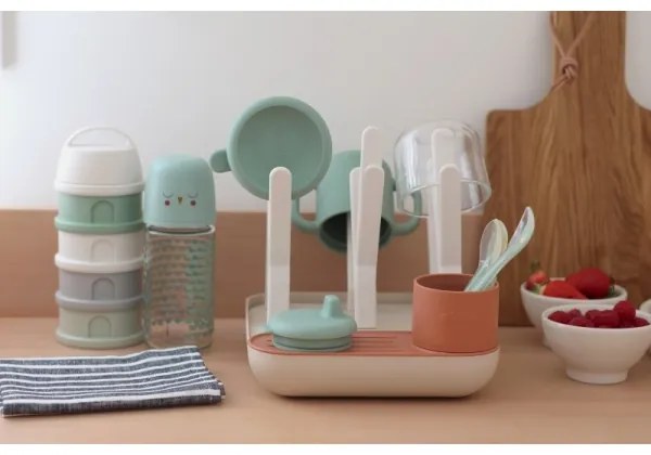 Beaba - Stendibottiglie beige/arancio