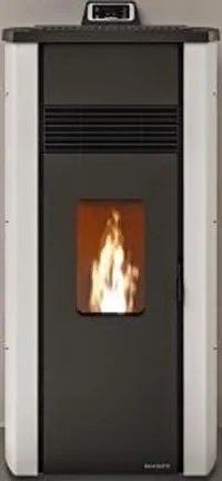 Palazzetti Lia 8 Stufa A Pellet Ecofire ad Aria con rivestimento in metallo verniciato Avorio