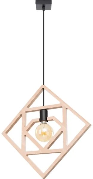 Sollux SL.1757 - Lampadario a sospensione con filo CARO 1xE27/15W/230V faggio