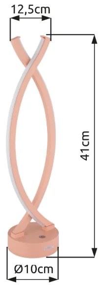 Globo 58457P - Lampada da tavolo LED dimmerabile HELA LED/1W/3,7V rosa