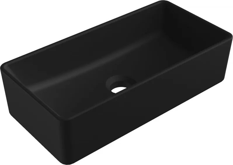 Mexen Nadia lavabo da appoggio 46 x 23 cm, nero opaco - 21614685