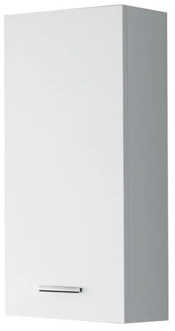 Pensile bagno sospeso 35 cm bianco con ripiano regolabile Desya