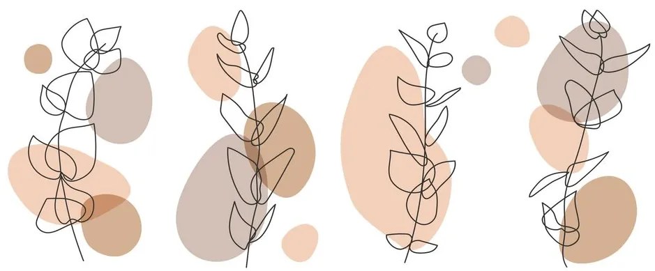 Stampa su tela – Natura morta minimalista di piantine