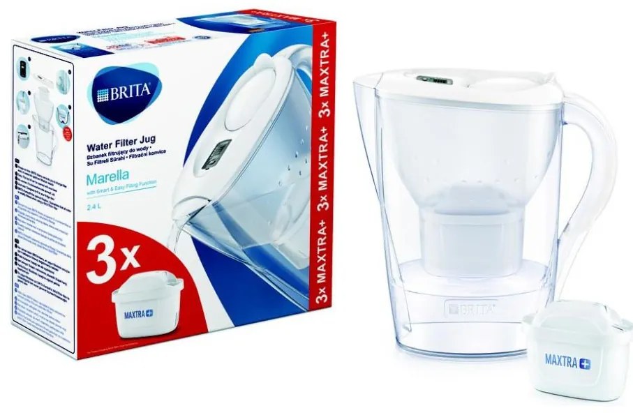 Brita - Bollitore con filtro Marella 2,4 l + 3 filtri