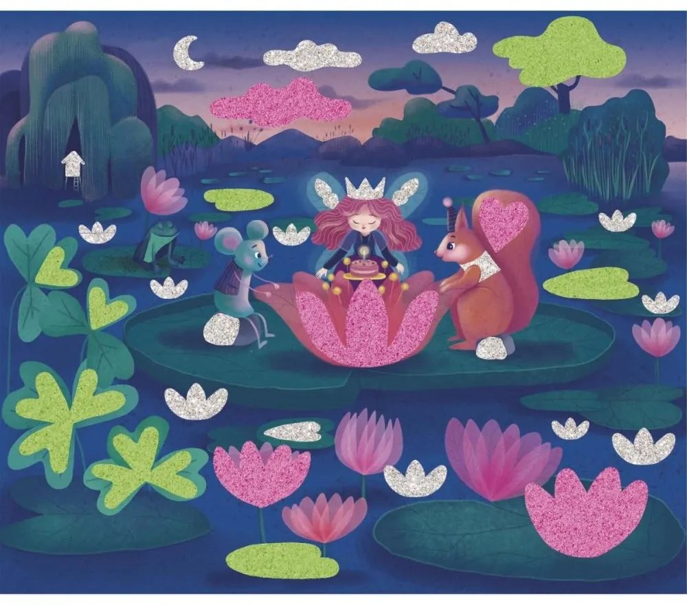 Magic Fairies - Adesivi di gommapiuma e sabbia fosforescente