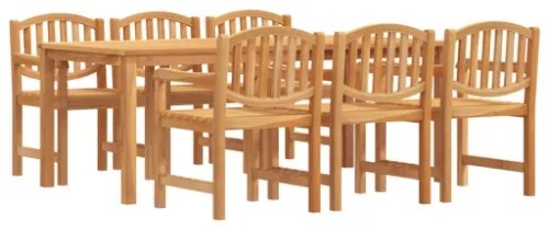 Set da Pranzo da Giardino 7 pz in Legno Massello di Teak