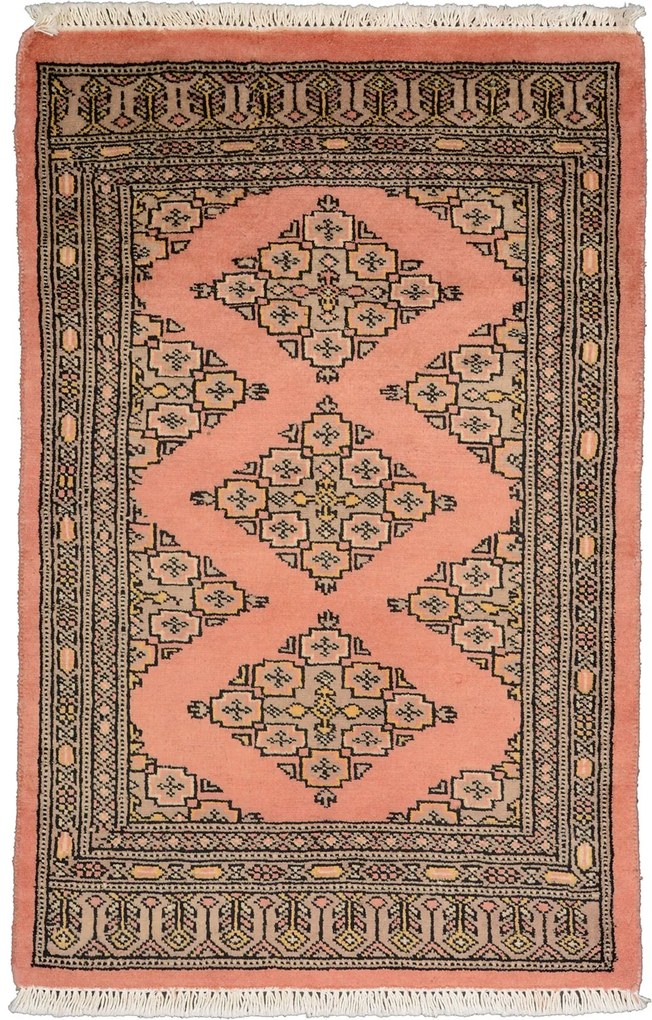Bokhara Tappeto 100x60 Rosa (Pakistan) Annodato A Mano