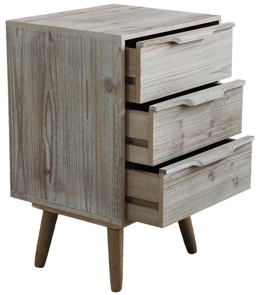 ANGELINE - mobiletto 5 cassetti in paulownia e mdf industrial