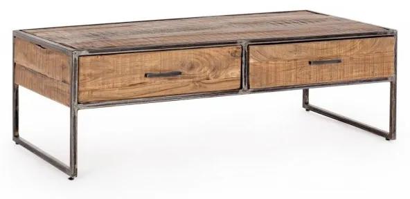 Tavolino 2 cassetti in legno stile design