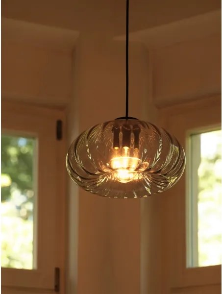 Osram - Lampada a sospensione con cavo DECOR SMOKE 1xE27/12W/230V Ø 28 cm nero/grigio fumé