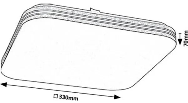 Rabalux 71176 - Plafoniera LED OSCAR LED/18W/230V 4000K 33x33 cm