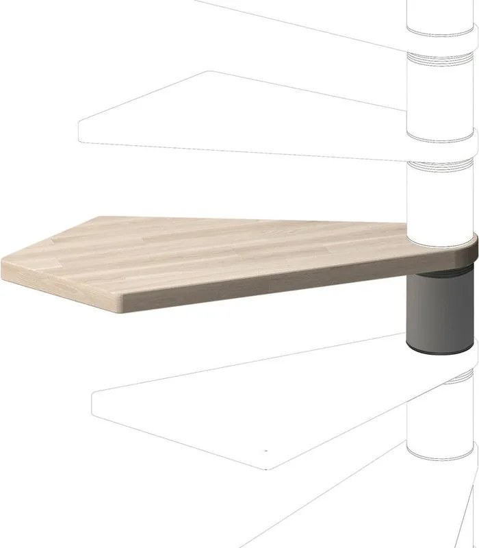 Gradino Nara in legno grigio faggio L 890 mm H 230 mm