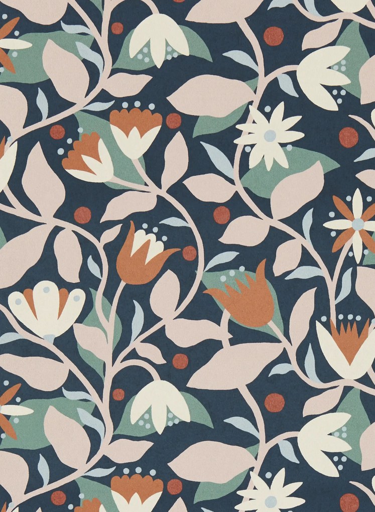Scion Carta da parati Dancing Daisies - Midnight