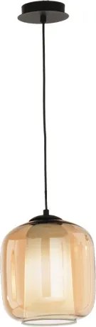Lampada sospensione D22 cm - vetro soffiato Ambra BONNIE MOD2