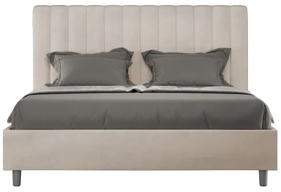Letto contenitore da 160x200 in microfibra sabbia Agueda