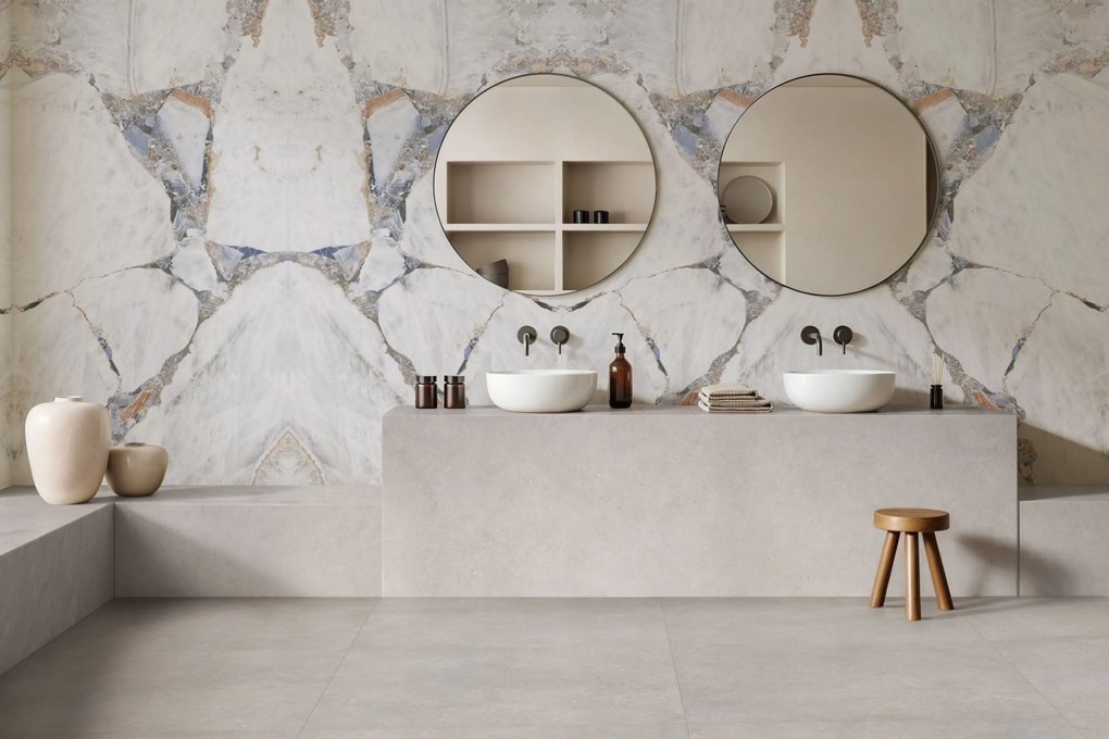 Gres Porcellanato Effetto Marmo Prezioso Bianco Opaco 120X120 - Ebrp751