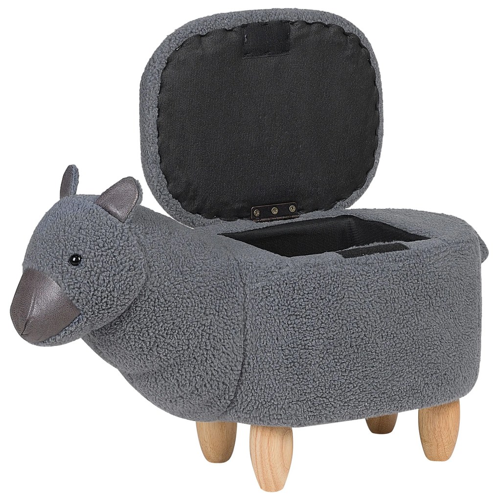 Pouf in tessuto grigio ALPACA Beliani