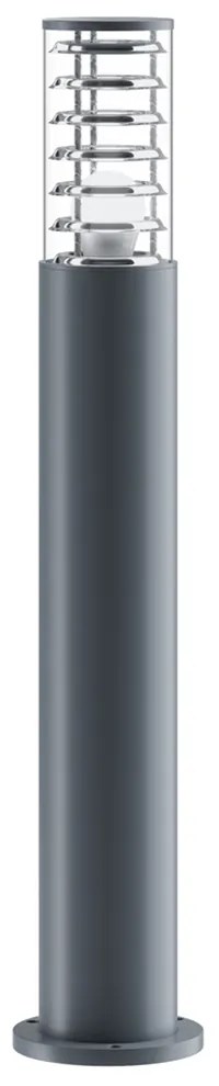 Lampione Per Esterno Moderno Alluminio Grigio 1 Luce E27 60W Ip54