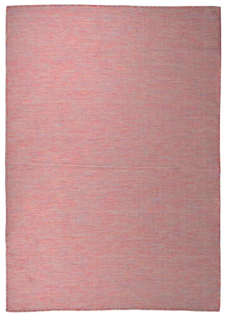 Tappeto da Esterni a Tessitura Piatta 160x230 cm Rosso