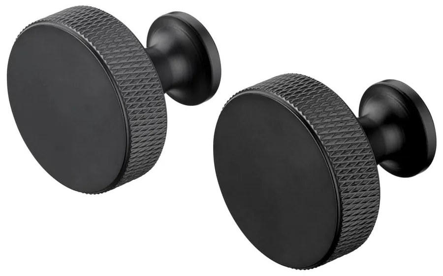 Set di ganci da parete neri in metallo 2 pz Rof – Blomus