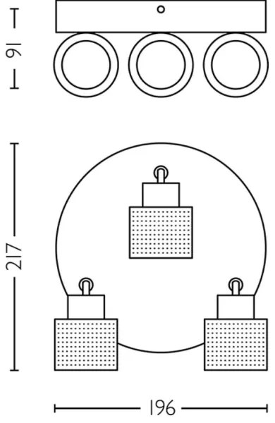 Philips - Faretto NIALL 3xGU10/5W/230V nero/ottone