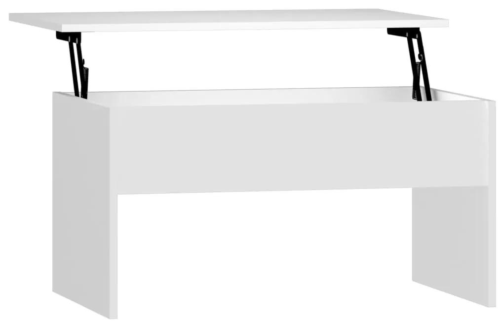 Tavolino da salotto bianco 80x50,5x41,5 cm legno multistrato