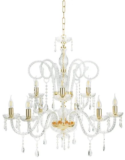 Lampadario a sospensione in cristallo D84 cm MARIATERESA intrecciato 9 luci