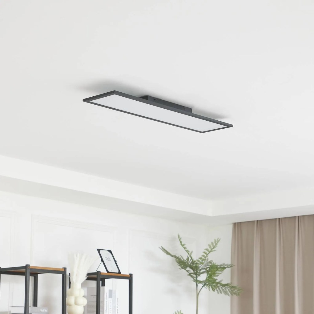 Pannello LED Enhife Lindby, Nero, Studio / Ufficio, Moderno, Plafoniera LED