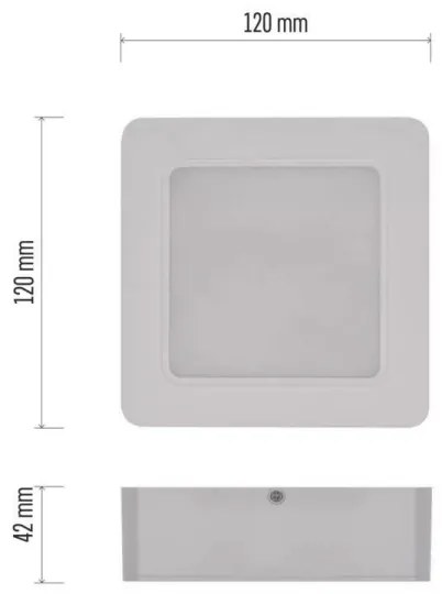 Plafoniera LED LED/9W/230V 12x12 cm bianco