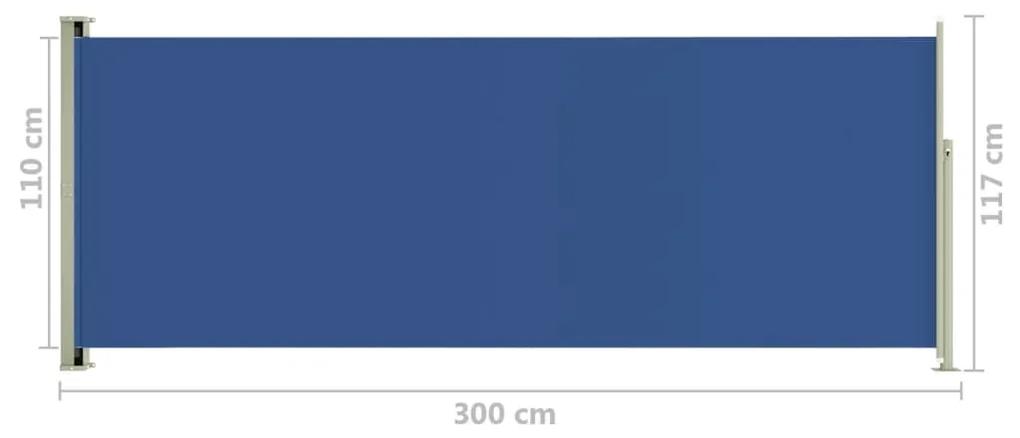 Tenda Laterale Retrattile per Patio 117x300 cm Blu