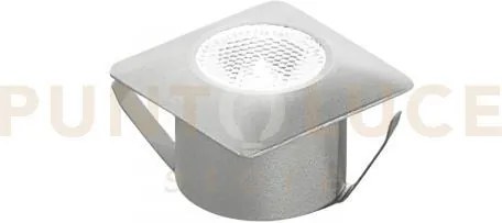 Incasso led asso bianco quadrato 1,2w 100lm 4000k 3,2x3,2x2,2cm