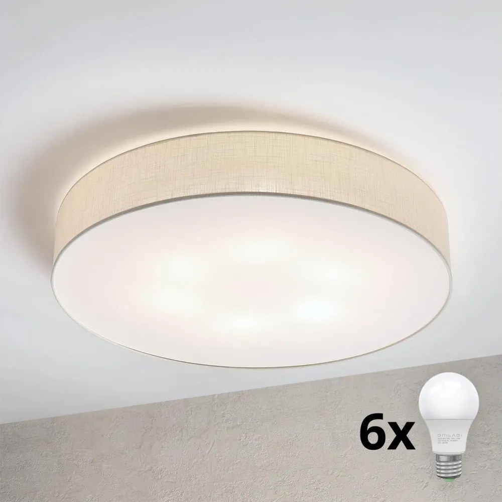 Brilagi - Plafoniera LED SIRIJA, 6x E27 (max. 60 W), 230 V, Ø 80 cm, colore crema