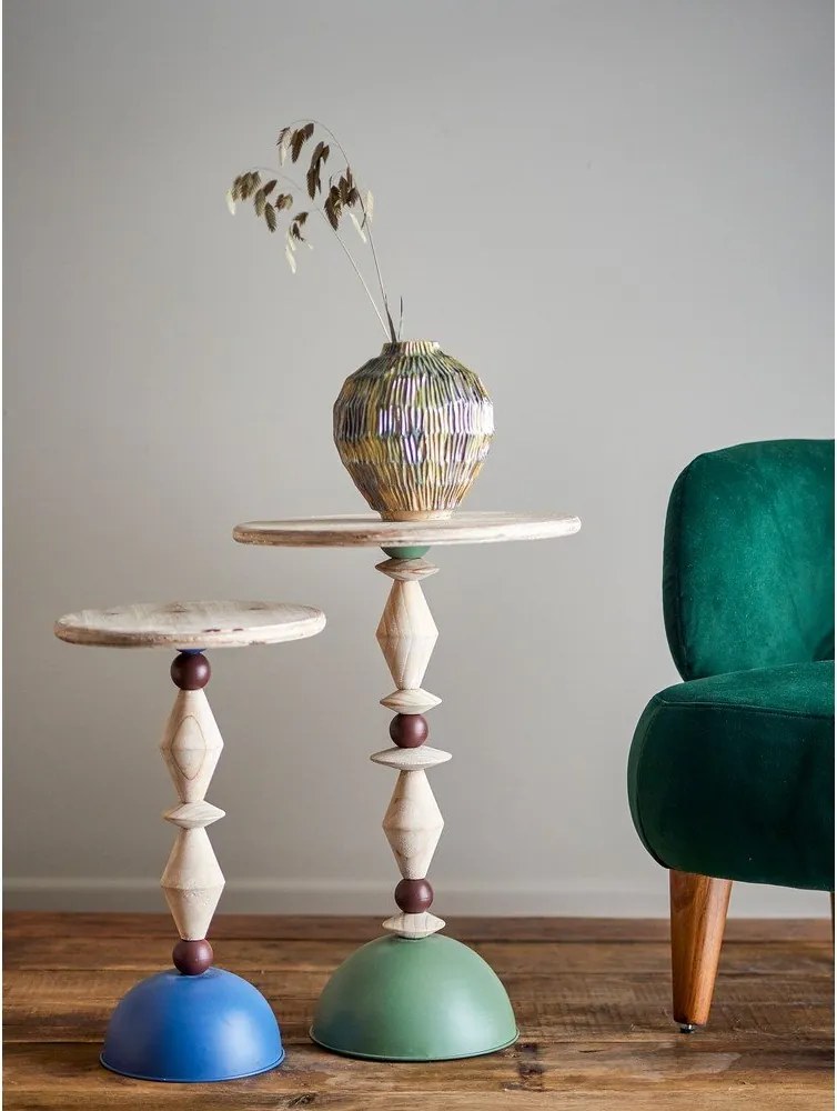 Tavolino rotondo in abete massiccio ø 40 cm Mannelli – Bloomingville