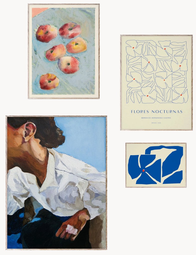 Set di 4 poster con cornice Artwall No. 15