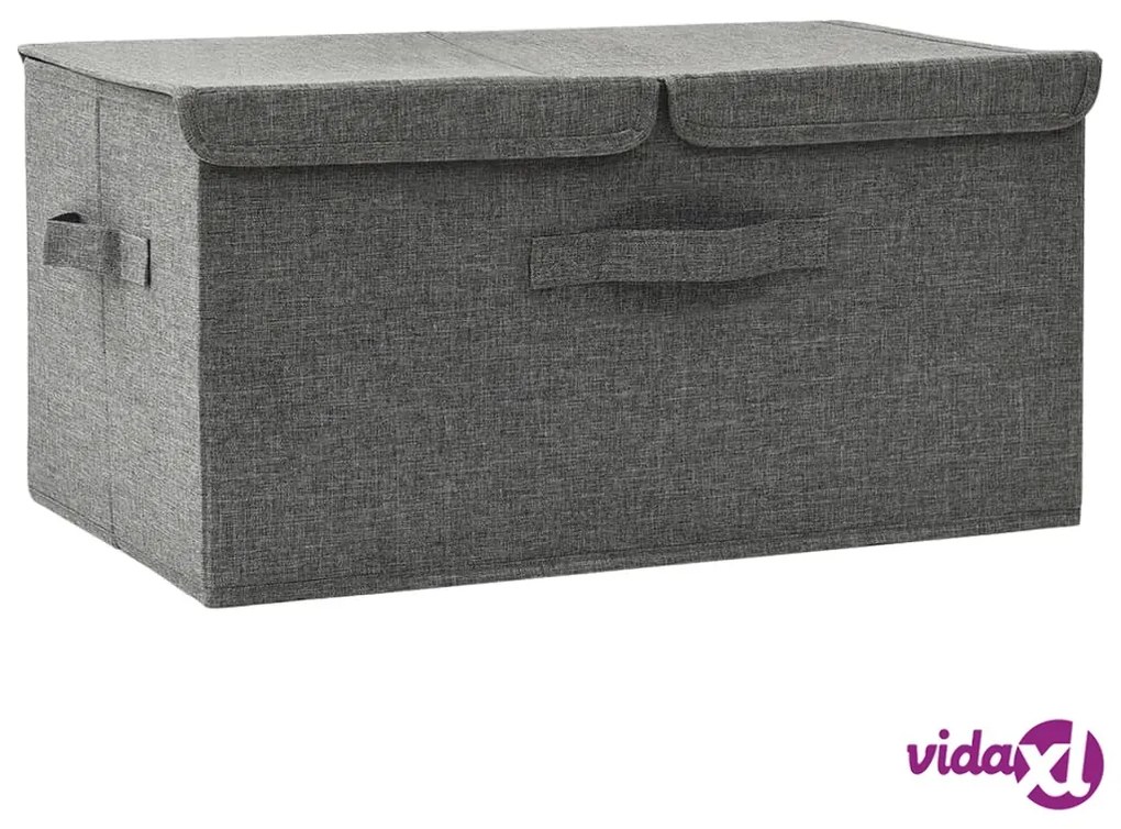 vidaXL Scatola Portaoggetti in Tessuto 50x30x25 cm Antracite