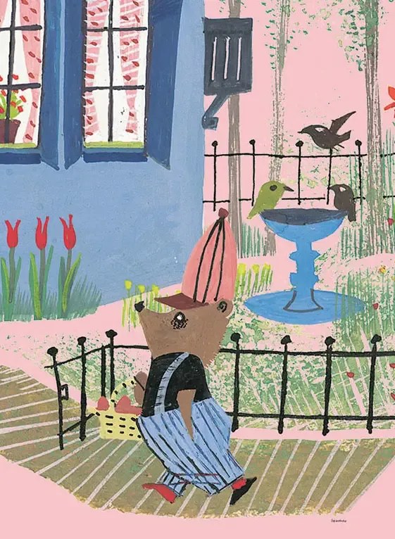 KEK Amsterdam Carta da parati panoramica Bear Blue House - Multicolor – 2.435m Breite