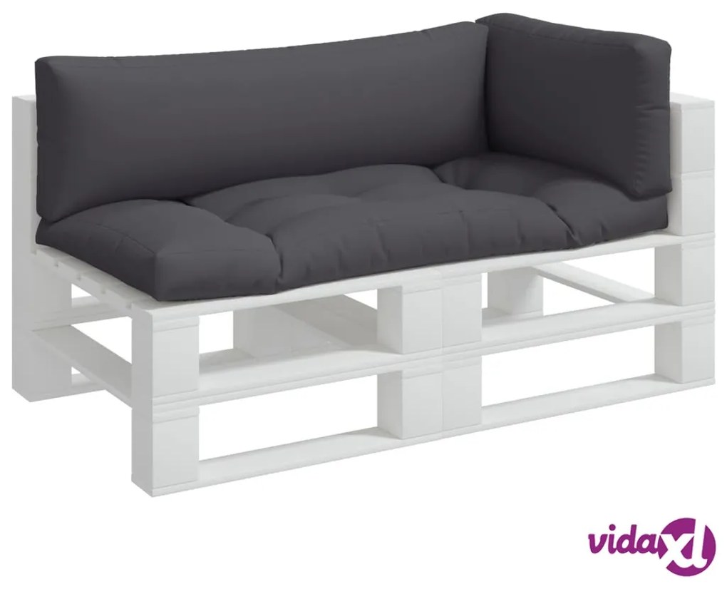 vidaXL Cuscini per Pallet 3 pz Grigi in Tessuto