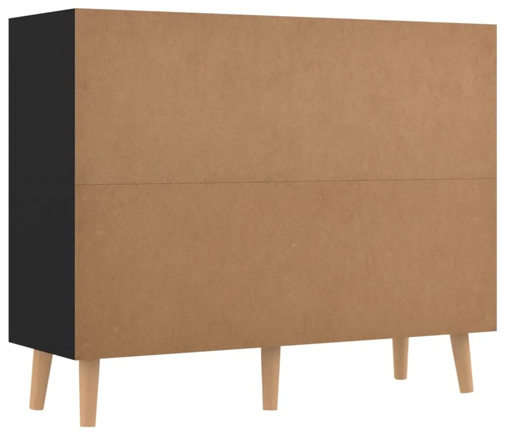 Credenza nera 90x30x72 cm in truciolato