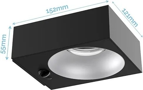 Viking - Lampada da parete solare LED dimmerabile con sensore LED/2W/3,7V IP65 4000K