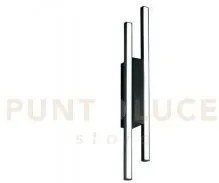 Applique movida/2 nero a led 3000k 615lm 16w dimmerabile 50x8cm