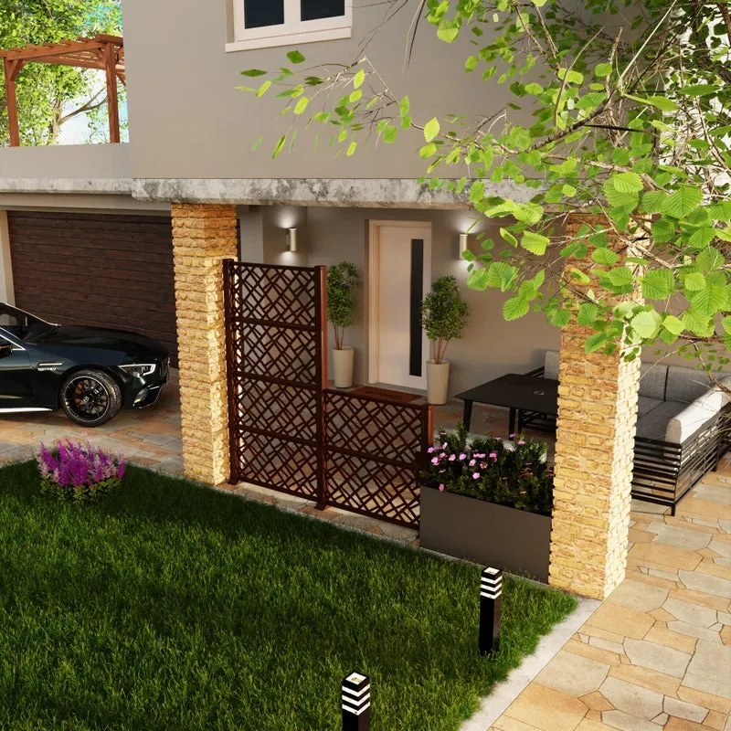 Grigliato in polipropilene marrone Infinity, L 221 x H 213.6 cm