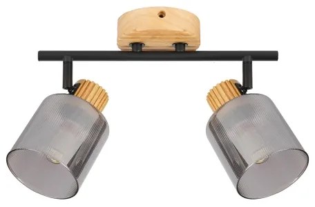 Brilagi - Faretto HYGGE 2xE14/15W/230V legno/fumé