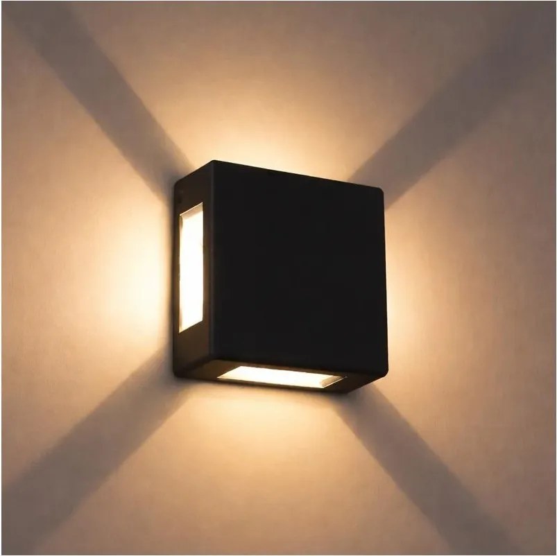 Brilagi - Applique LED da esterno QUADRAY LED/6W/230V nera IP54