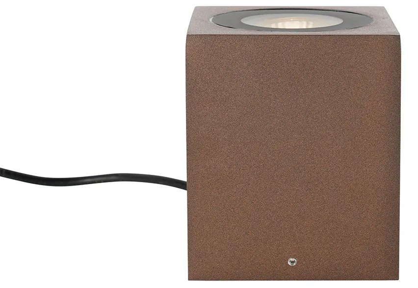 Faretto da giardino industriale marrone ruggine quadrato IP65 - Lennard
