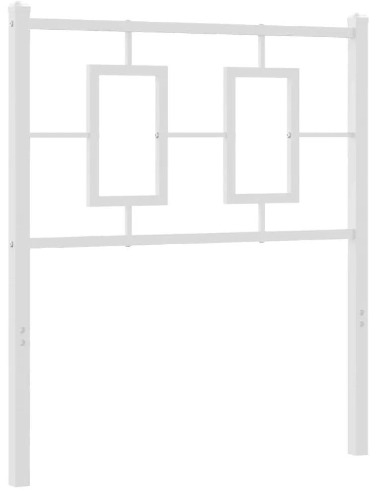 Testiera in metallo bianco 80 cm