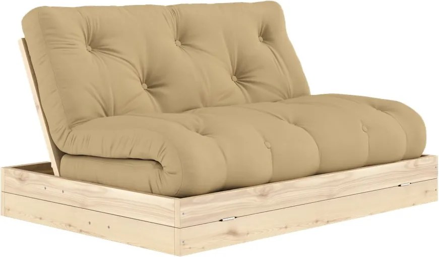 Divano marrone chiaro allungabile 145 cm Flip – Karup Design