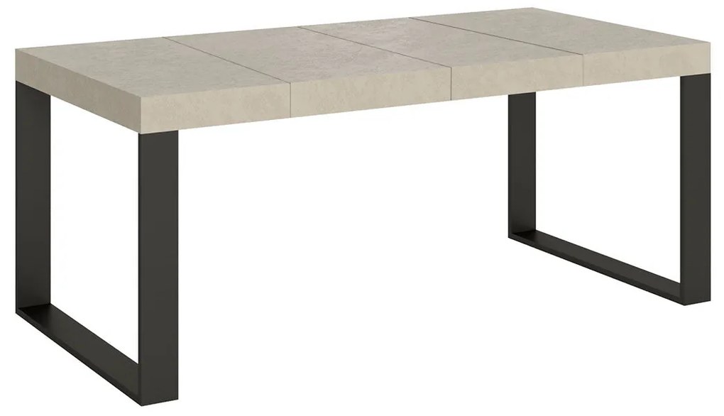 Tavolo allungabile Tecno Premium con telaio e gambe in diverse rifiniture, 90x180/284 cm / Cashmere